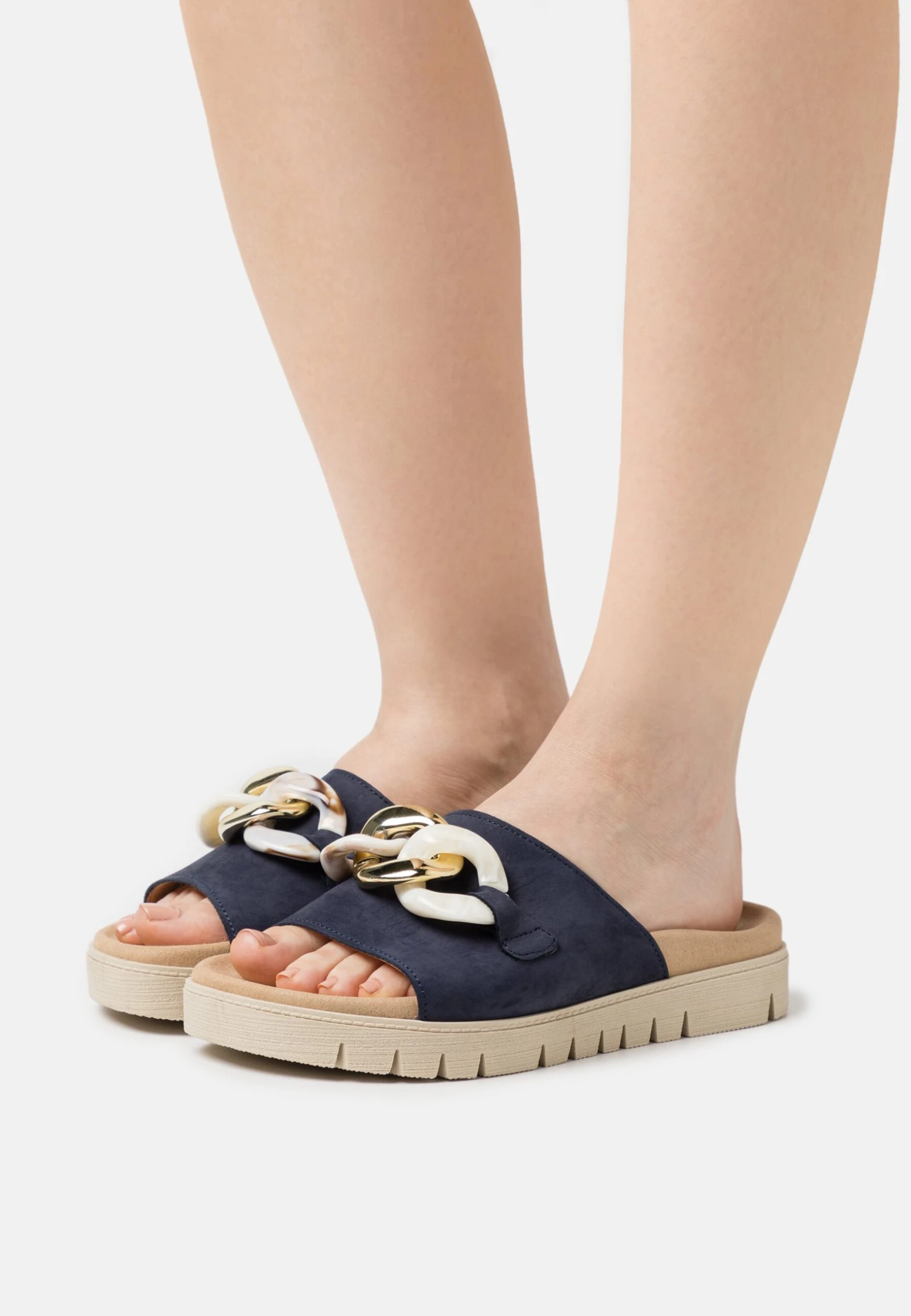 Gabor Mules - Blue/Beige 1 Gabor Mules - Blue/Beige