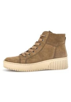 Gabor High-Top Trainers - Nut/Panna