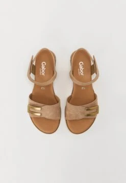 Gabor Comfort Wedge Sandals - Sand -Gabor Sale Store 20b90bcdda0a4f119711637cccb86834