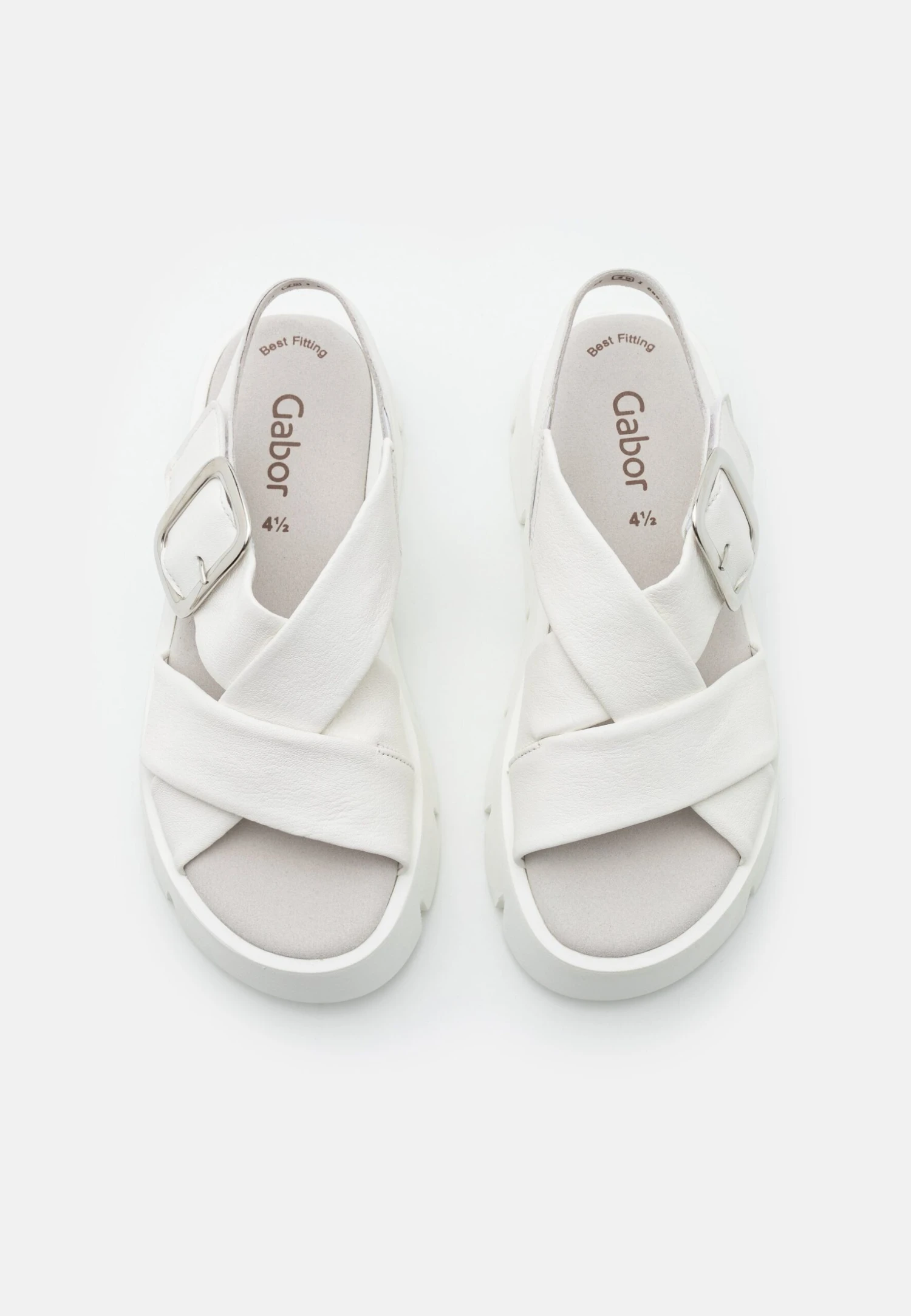 Gabor Platform Sandals - Latte 6 Gabor Platform Sandals - Latte - Image 6