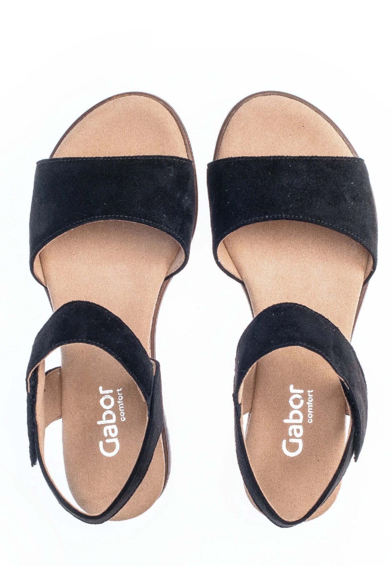 Gabor Comfort Wedge Sandals - Schwarz Kork/Schw 2 Gabor Comfort Wedge Sandals - Schwarz Kork/Schw - Image 2