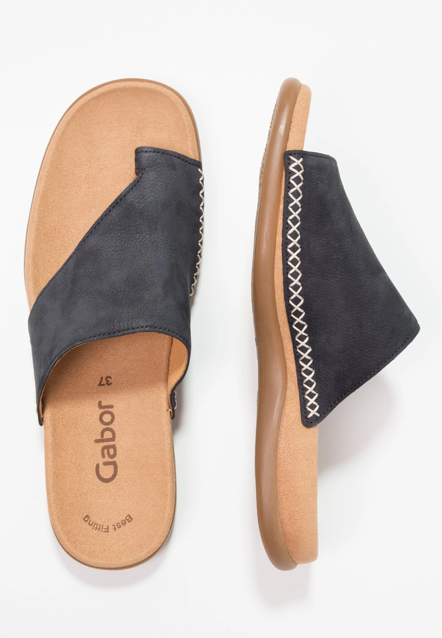 Gabor T-Bar Sandals - Nightblue 4 Gabor T-Bar Sandals - Nightblue - Image 4