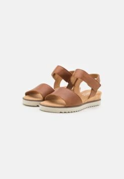 Gabor Comfort Wedge Sandals - Cognac -Gabor Sale Store 38e6992740bf4f7b8d7f38f52a7390d6
