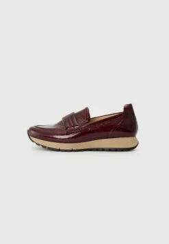 Gabor Comfort Slip-ons - Burgund/beige