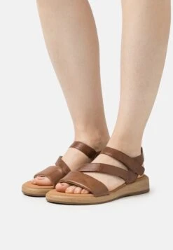 Gabor Comfort Platform Sandals - Peanut
