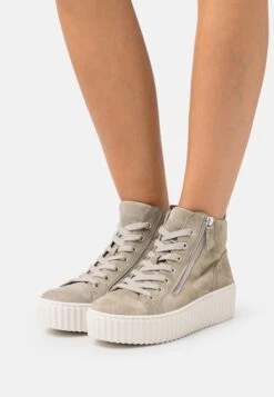 Gabor High-Top Trainers - Schilf/Creme