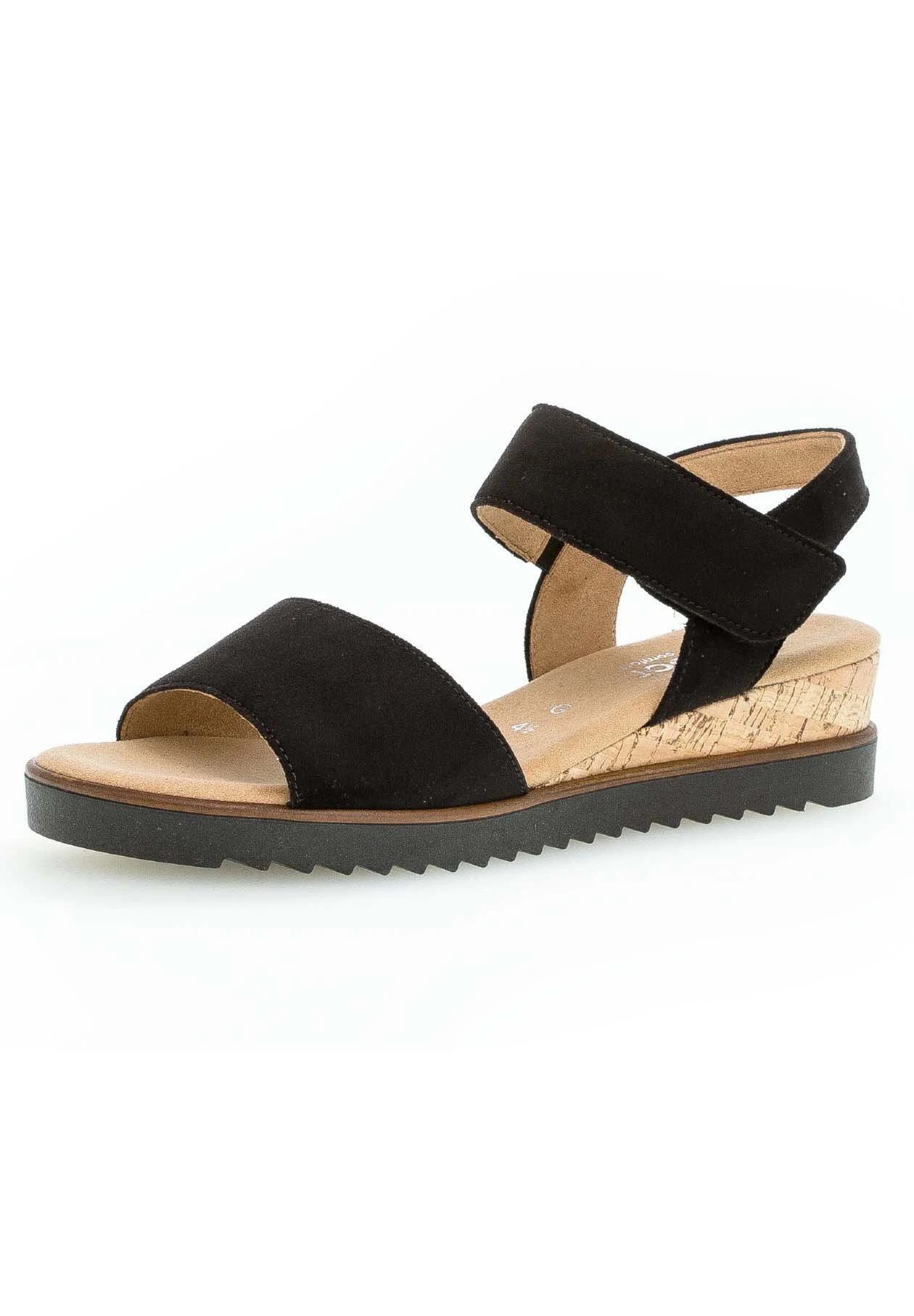Gabor Comfort Wedge Sandals - Schwarz Kork/Schw 1 Gabor Comfort Wedge Sandals - Schwarz Kork/Schw