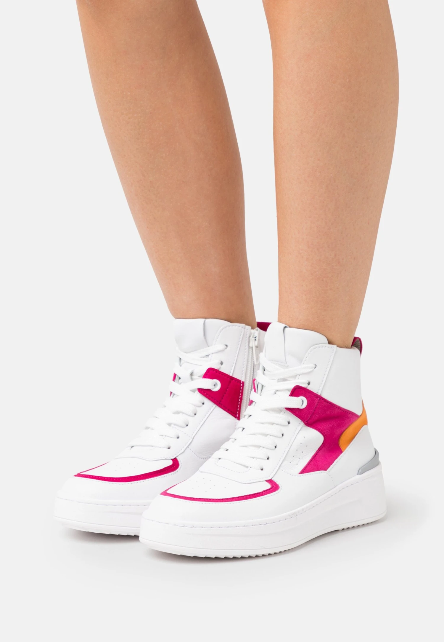 Gabor High-Top Trainers - Weiss/Pink/Jelly 1 Gabor High-Top Trainers - Weiss/Pink/Jelly