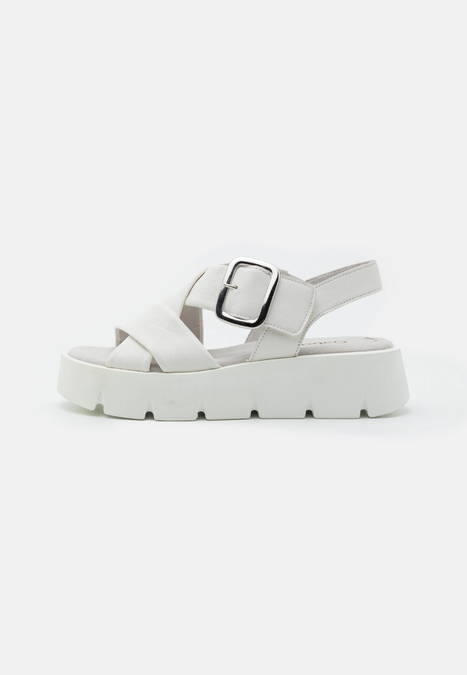 Gabor Platform Sandals - Latte 2 Gabor Platform Sandals - Latte - Image 2