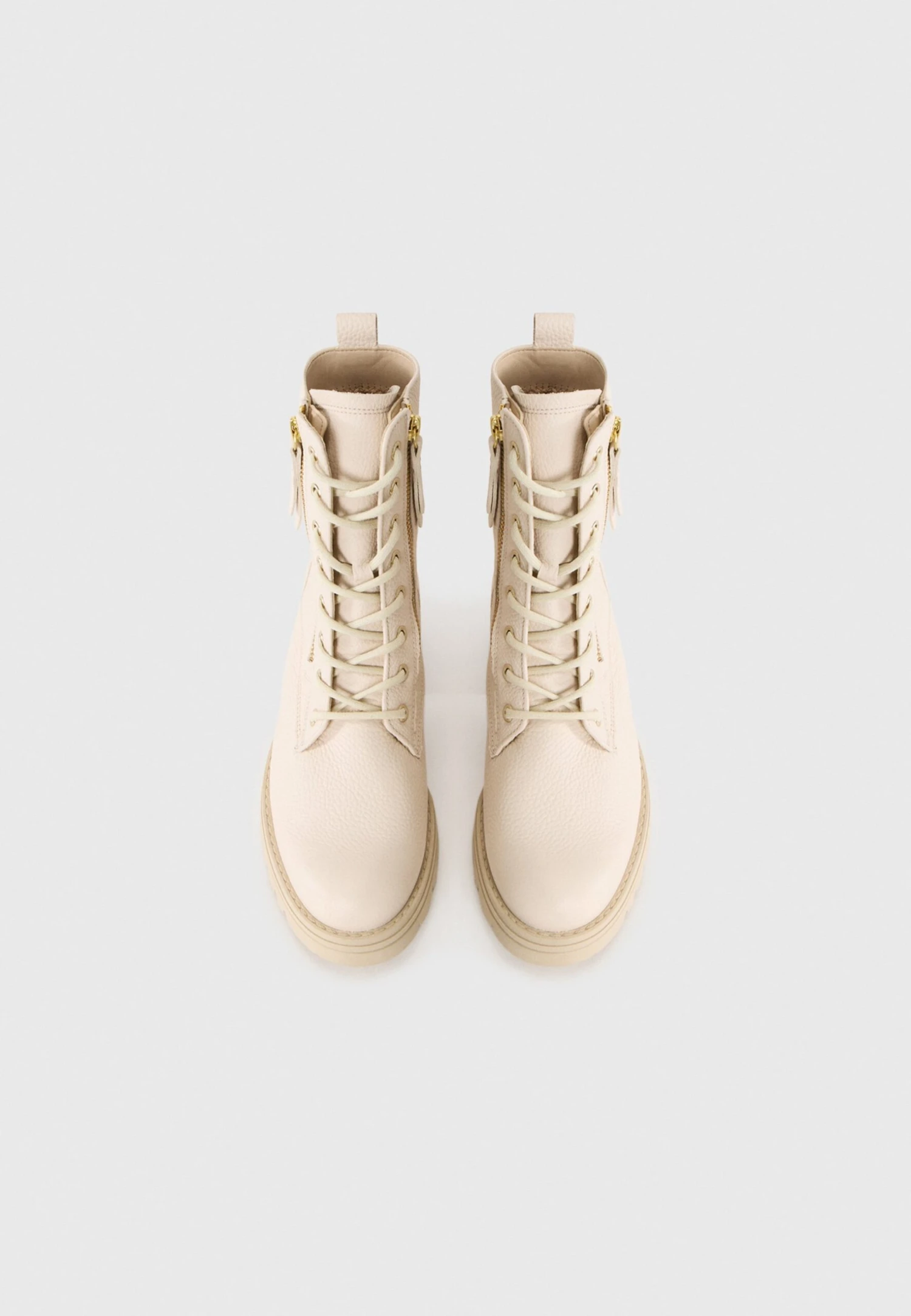 Gabor Comfort Lace-up Ankle Boots - Creme 4 Gabor Comfort Lace-up Ankle Boots - Creme - Image 4