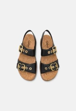 Gabor Comfort Platform Sandals - Schwarz/Gold -Gabor Sale Store 8fe009e523c74358a04b31ade4c70321
