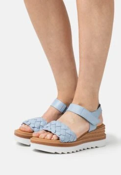 Gabor Comfort Platform Sandals - Sky