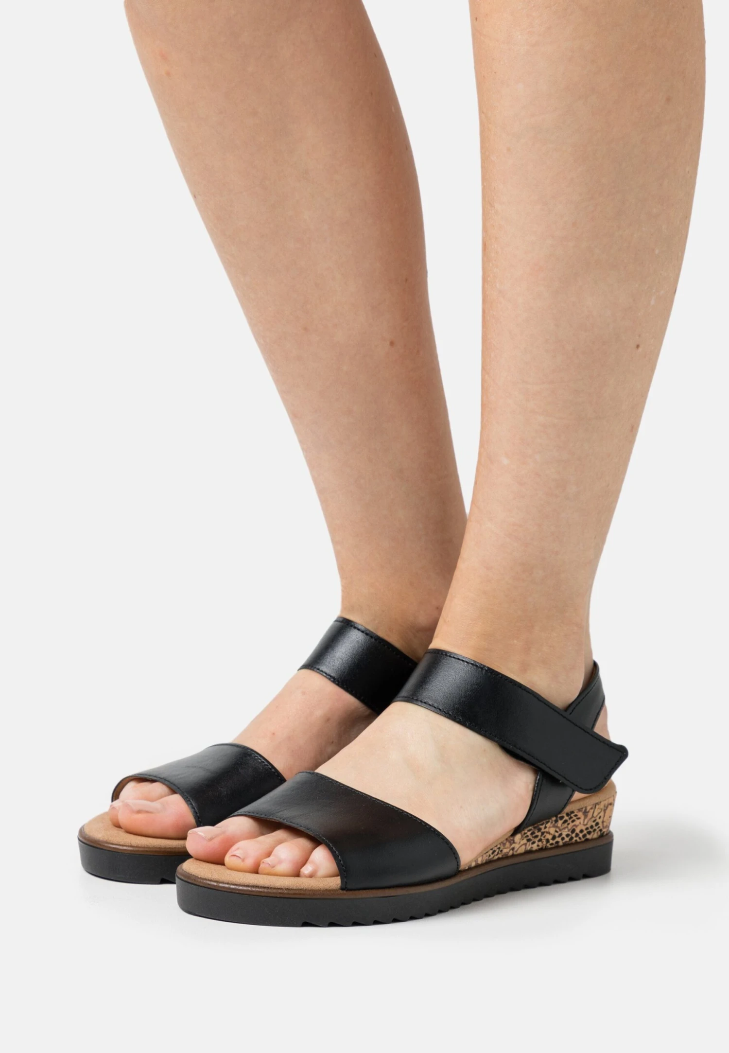 Gabor Comfort Wedge Sandals - Schwarz 1 Gabor Comfort Wedge Sandals - Schwarz