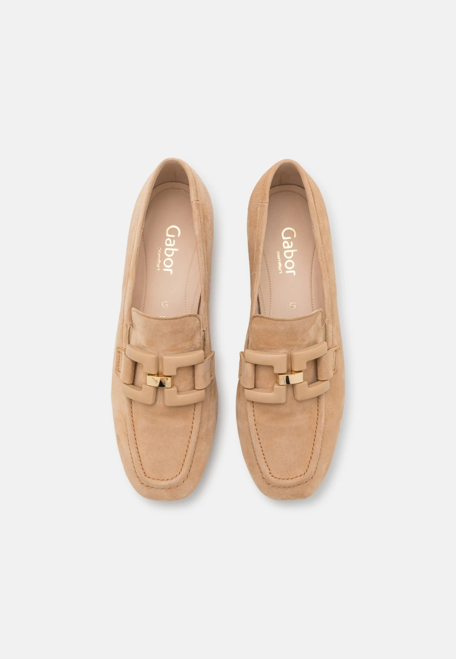 Gabor Comfort Slip-Ons - Caramel/Uni/Gold 6 Gabor Comfort Slip-Ons - Caramel/Uni/Gold - Image 6