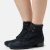 Gabor Comfort Lace-Up Ankle Boots - Dark Blue