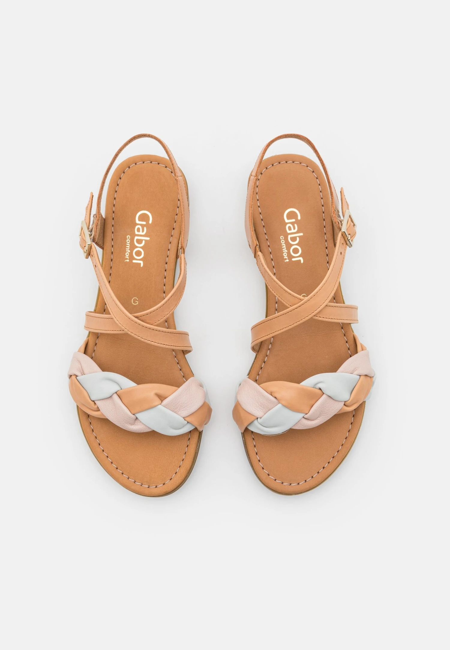 Gabor Comfort Sandals - Peanut/Pastel 6 Gabor Comfort Sandals - Peanut/Pastel - Image 6