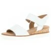 Gabor Comfort Wedge Sandals - Weiss Kork/Offwhi -Gabor Sale Store b61f595944654164ad312bdcc9d03c6c