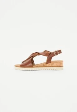 Gabor Comfort Wedge Sandals - Camel