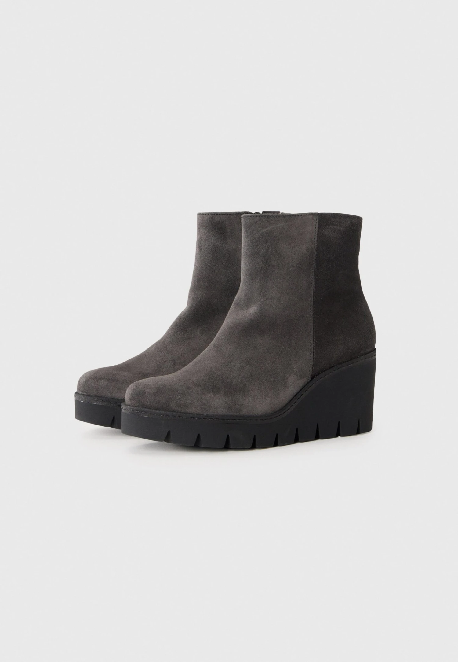 Gabor Wedge Ankle Boots - Dark Grey 2 Gabor Wedge Ankle Boots - Dark Grey - Image 2