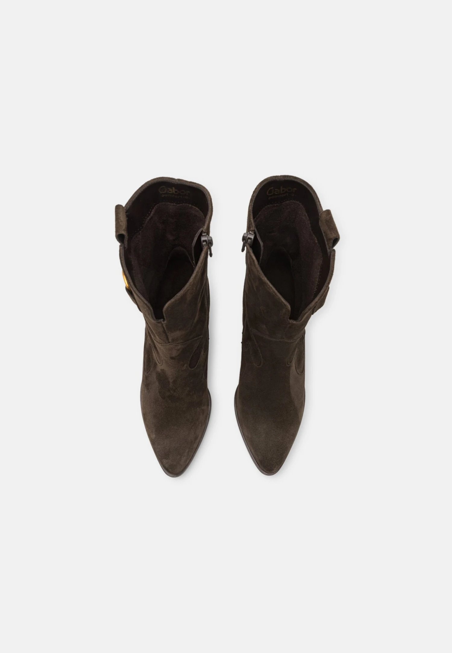 Gabor Comfort Classic Ankle Boots - Brown/Gold 6 Gabor Comfort Classic Ankle Boots - Brown/Gold - Image 6