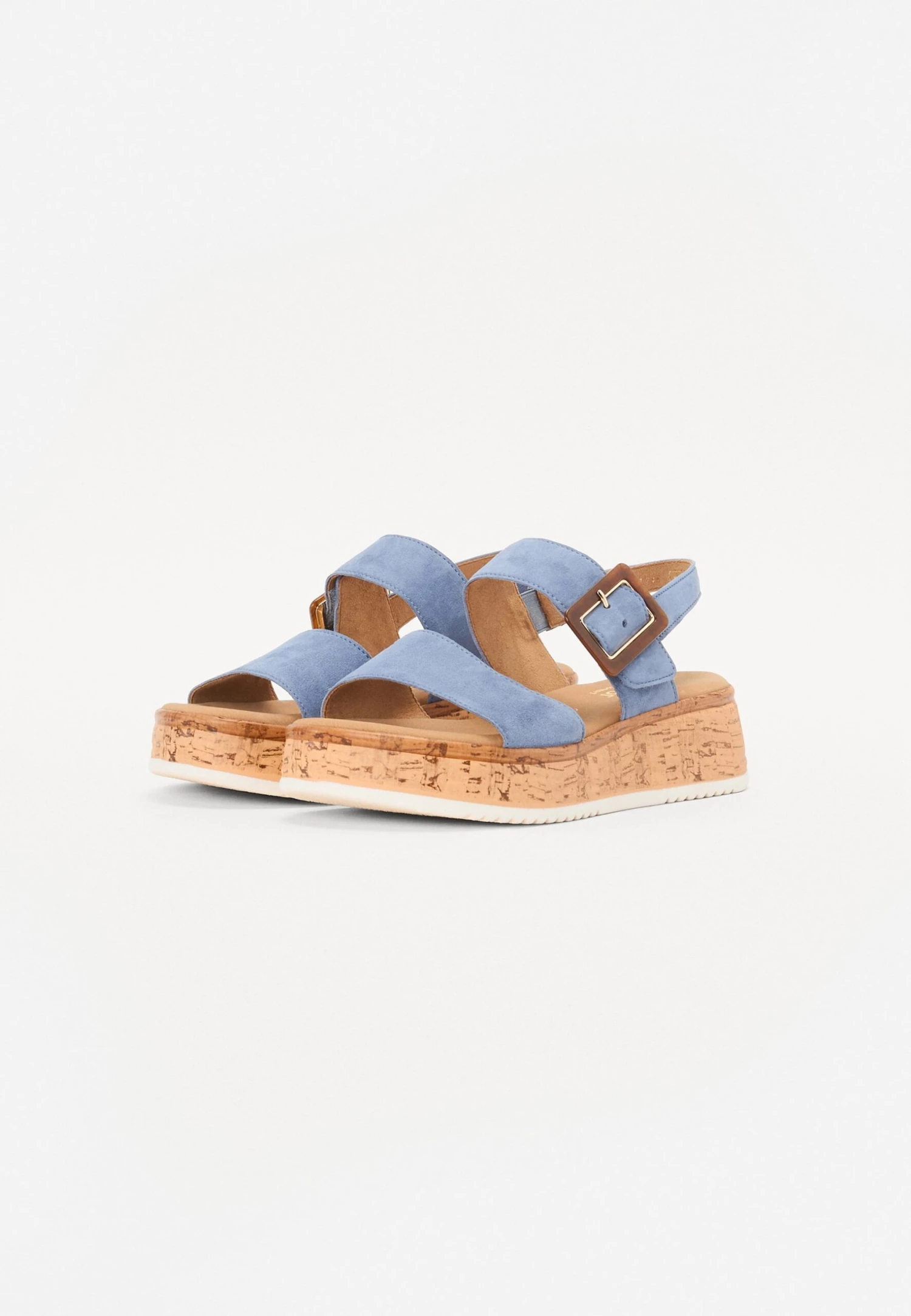 Gabor Comfort Platform Sandals - Blue 4 Gabor Comfort Platform Sandals - Blue - Image 4