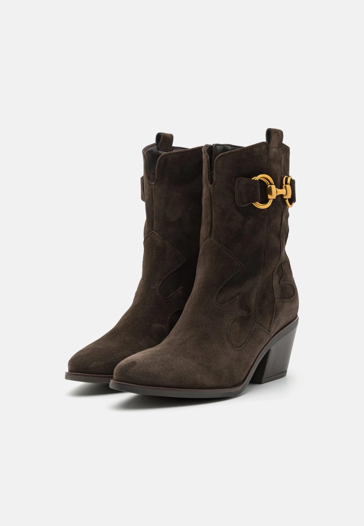 Gabor Comfort Classic Ankle Boots - Brown/Gold 3 Gabor Comfort Classic Ankle Boots - Brown/Gold - Image 3